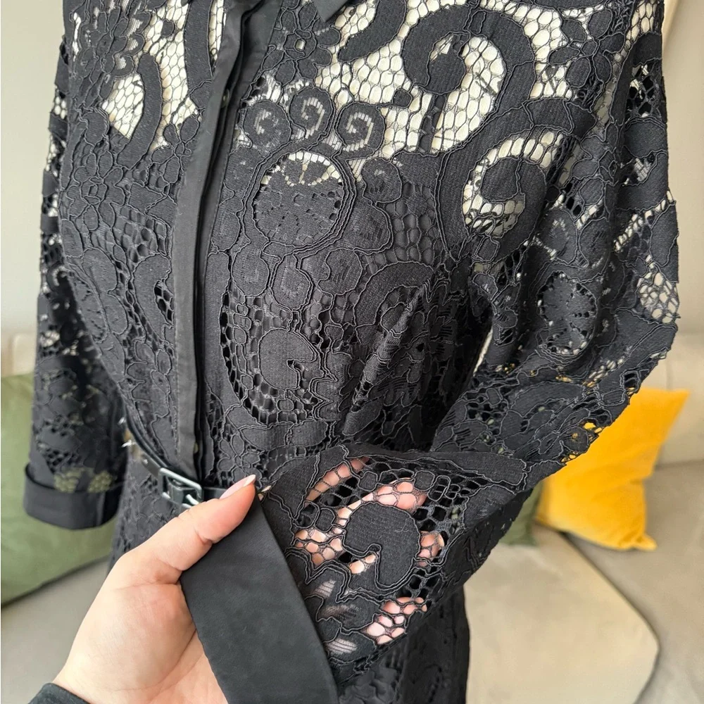 Nannette Black Lace Long Sleeve Dress - Picture 4 of 6